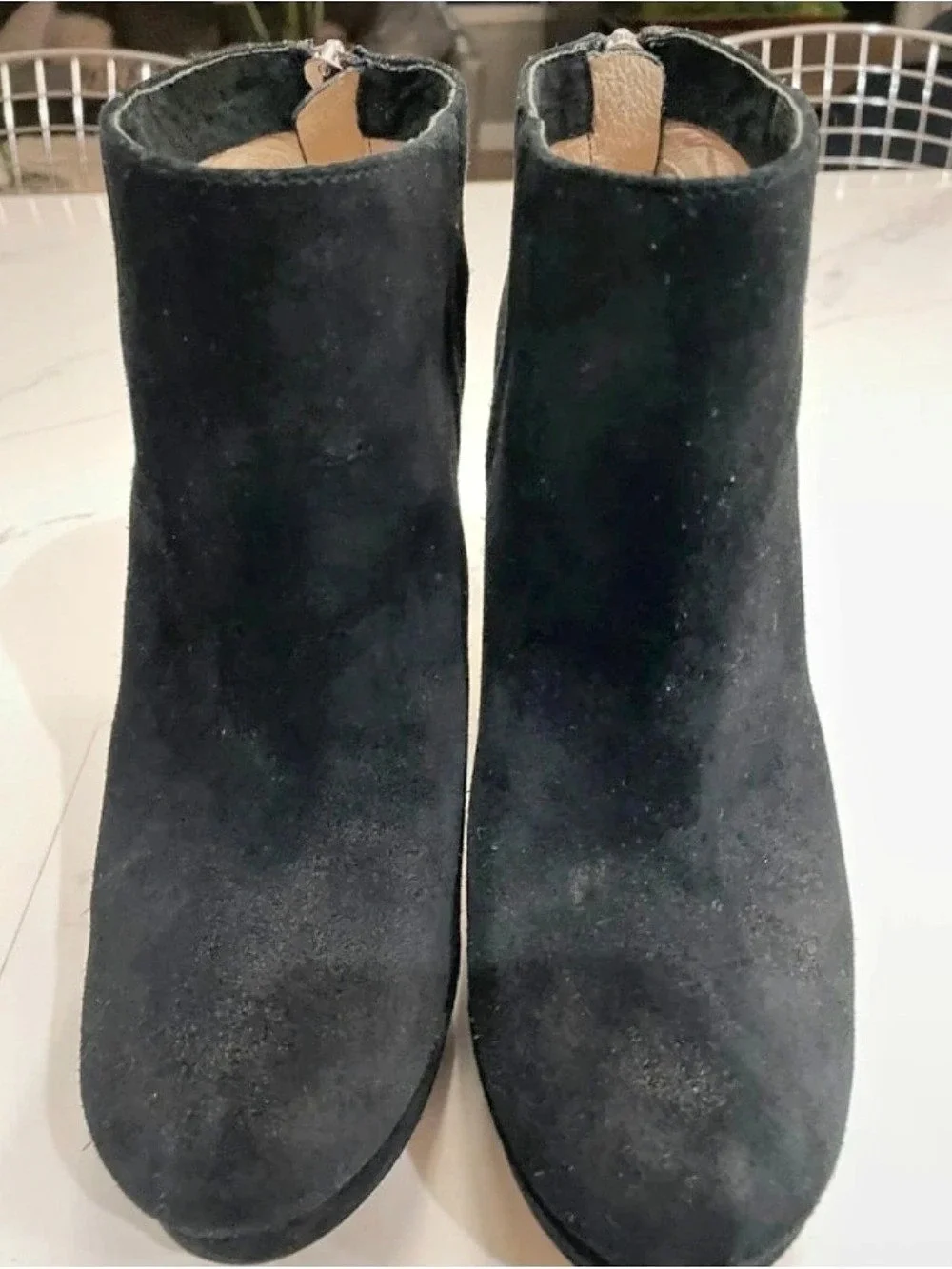 MICHAEL Michael Kors  Suede Platform Ankle Boots Black size 8.5